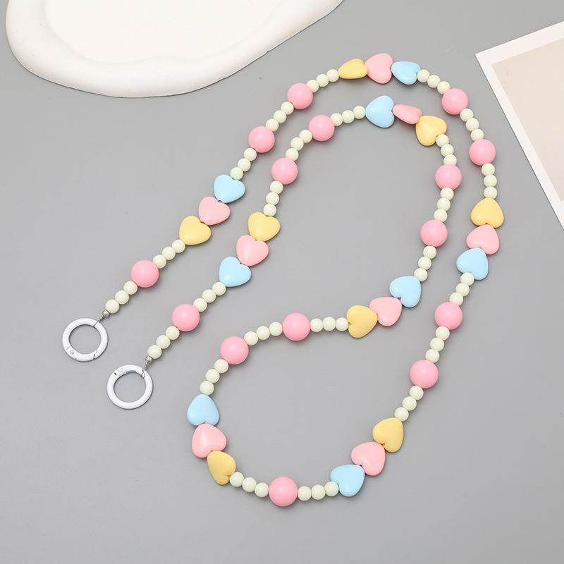 Șnur Anti-Pierdere Telefon Mobil Cross Body Lanț cu Mărgele Colorate Șnur Lung pentru Gât Curea pentru Geantă Curea cu Agățat Păpușă