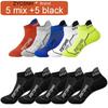 6-10 Pairs High Quality Socks Men's Summer Man Short Socks Breathable Ankle Socks Cotton Sports Socks Black Thin Cut Run Men