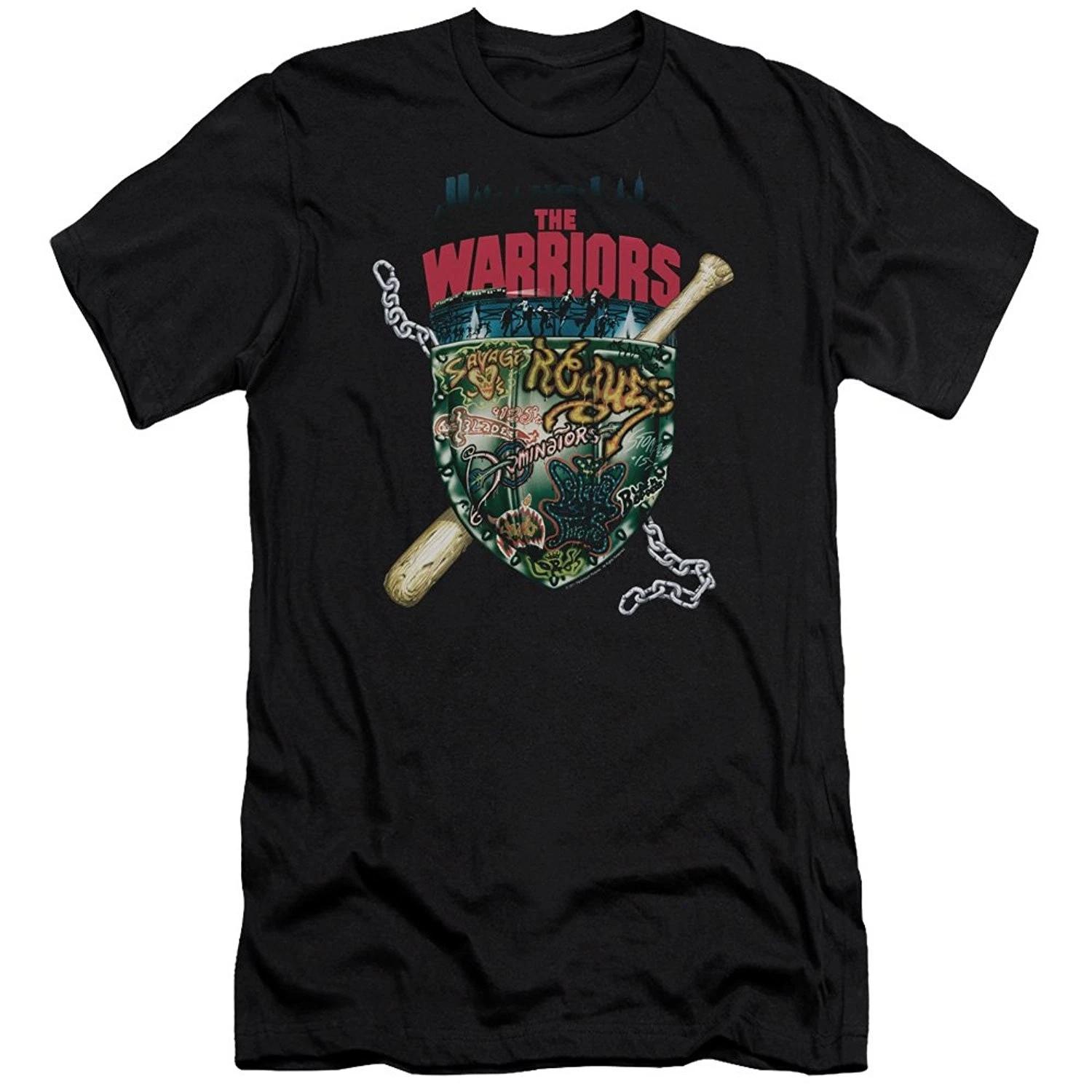 THE WARRIORS Shield All Gangs Logo Slim-Fit T-Shirt S NEW M