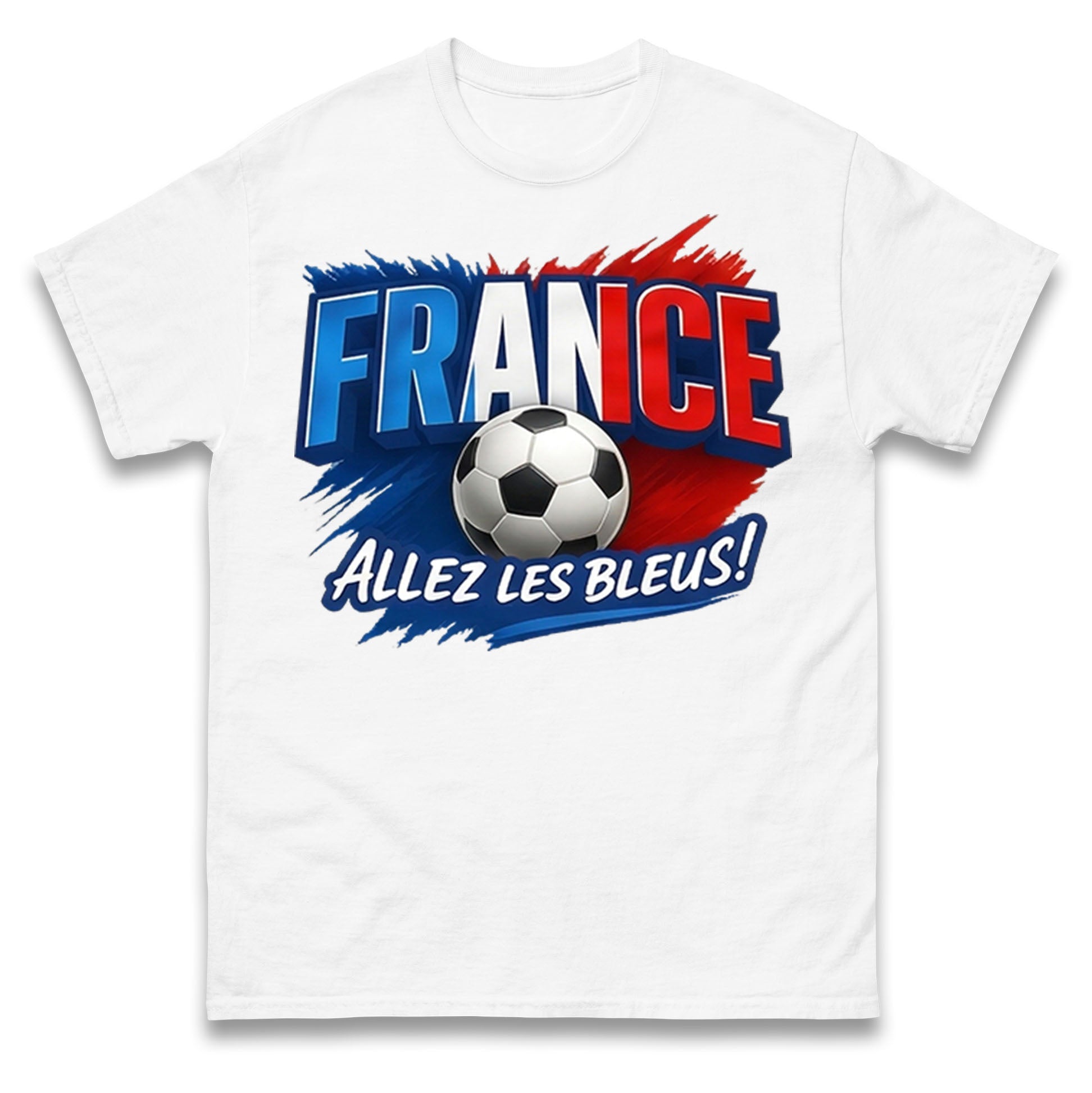 Франция Алlez Les Bleus! Футболка Футболки Мужские Женские Унисекс Топы Футболки 2XL