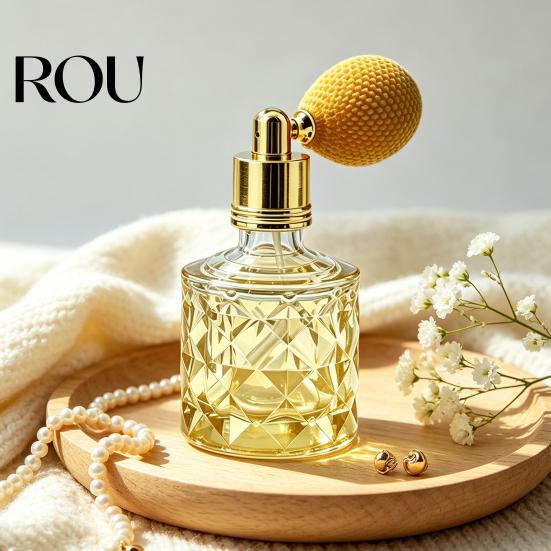 Reusable Perfume Bottle 10ML Vintage Air Bag Bottle, Portable Refillable Fragrance Empty Atomizer Glass Spray for Travel Pocket