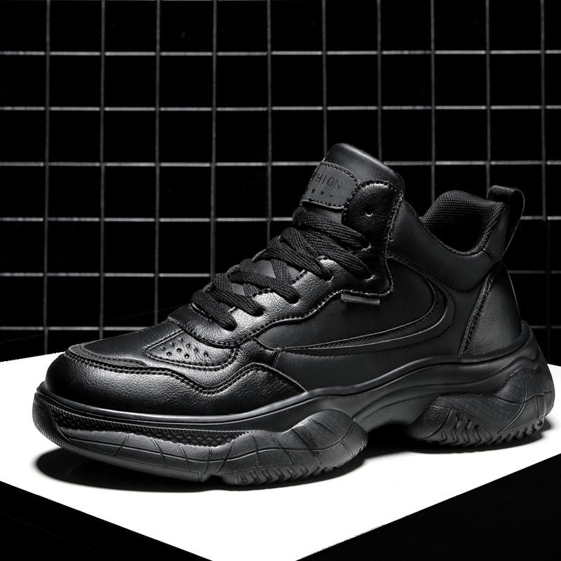 Herren 2025 Echte Leder Freizeitsportschuhe: Höhenerhöhend, Rutschfest, Atmungsaktives Mesh