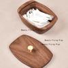 Solid Wood Dental Floss Storage Box Restaurant Desktop Toothpick Box Cotton Swab Jar Home Accessories Toothpick Box with Cover