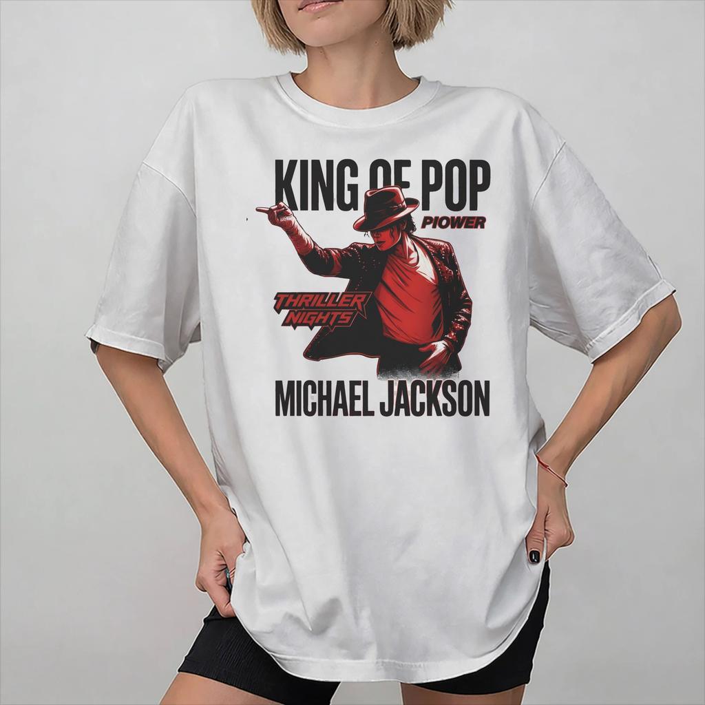 Unisexs Womens King of Pop Michaeles Jacksones MJ T Shirt 100 Cotton Printed Tee Shirts Clothing Outfits
