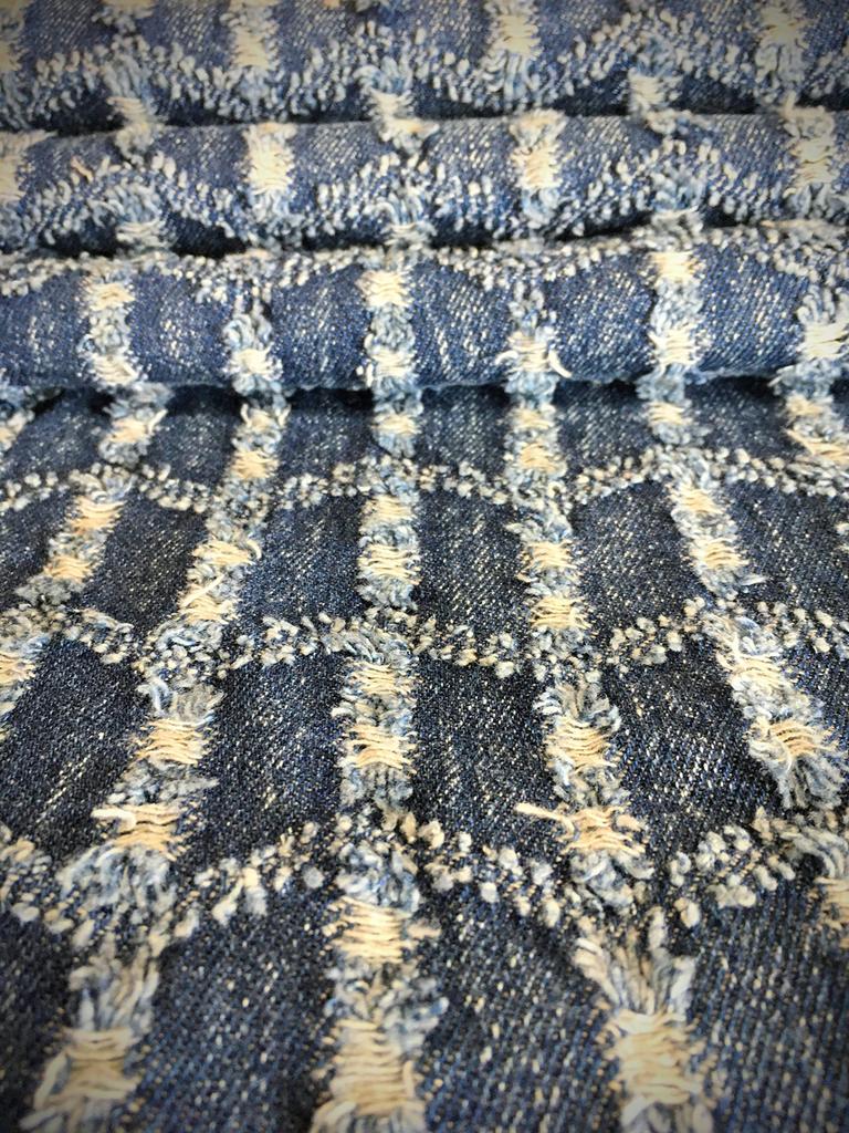 Distressed Denim Denim DIY Denim Dark Navy Clash Fabric, Scraps, Cotton, Remake, Bag, Pouch, Fabric, (royalty Denim, Dark)