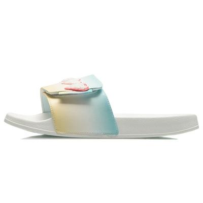 Li Ning Line Friends Trendy Slippers EVA Slide Sandals Unisex Footwear White Blue AGAR011-4