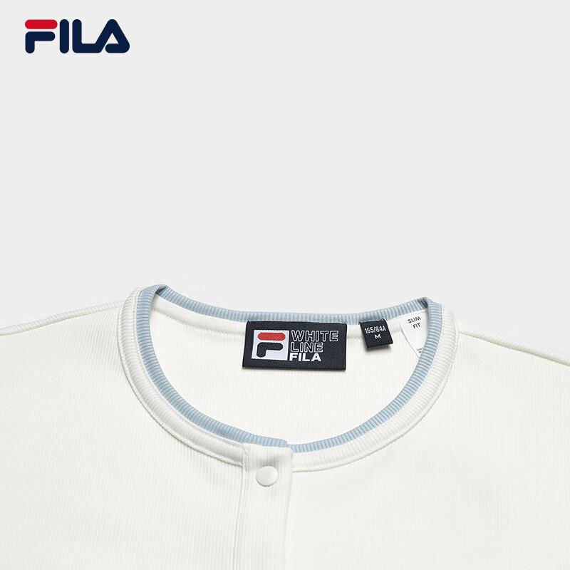 Fila Women's Faux Two-Piece Slim Fit Knit Henley Shirt
