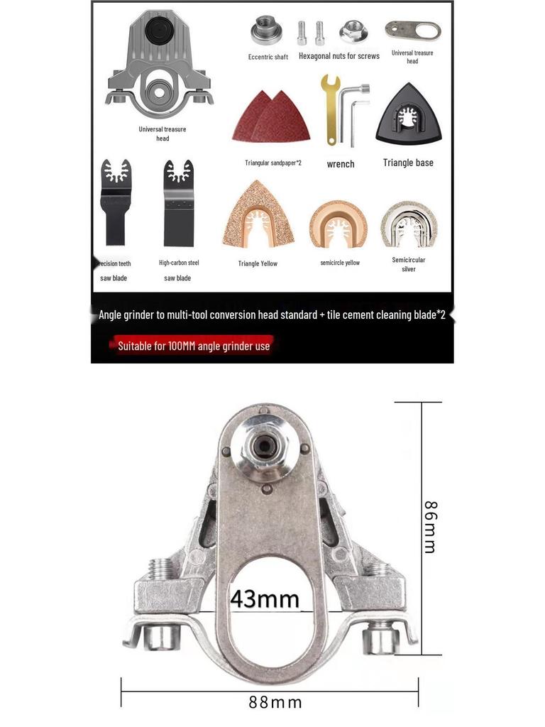Universal Angle Grinder Conversion Kit: Electric Chisel & Grooving Tool for Woodworking