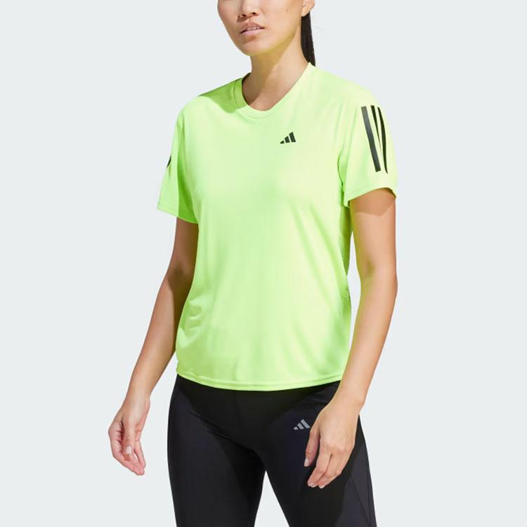 Adidas Own The Run Tee Women Tops Bright-Lemon IL4133