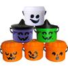 Spooky Bucket Figurines , Halloween Bucket , Small Halloween Buckets  , Candy Bowl , Plastic Buckets With Handles