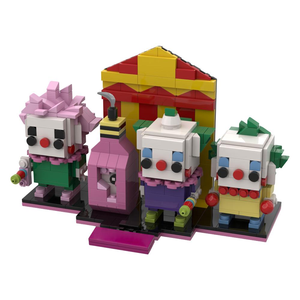 Bai Fen Bai Toys Unisex Kids Moc Killer Klowns Bricks Building Blocks Three Killer Klowns Action Figure Bricks Model Assembly Toys Children Birthday Gift