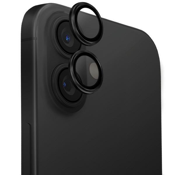 Gehärtetes Glas für iPhone 16 UNIQ auf die Linse Aluminium Schwarz