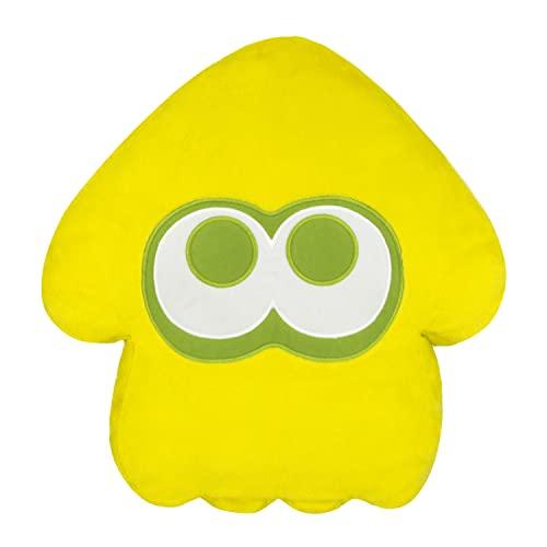 Sanei Boeki Splatoon 3 ALL STAR COLLECTION Cushion, Squid (Yellow), W33 x D11 x H34cm