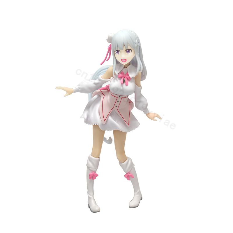 17Cm Re: Zero Starting Life In Another World Anime Figurine Emilia Action Figures Kawaii Memory Snow Emilia Collection Model Toys