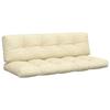 VidaXL Coussins de palette lot de 2 crème tissu 360823