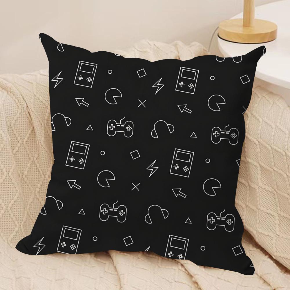 Game Handle Cushion Cover Soft Plush Fabric DoubleSided Printed Sofa Cushion Cover for All Seasons Home Decor Gift