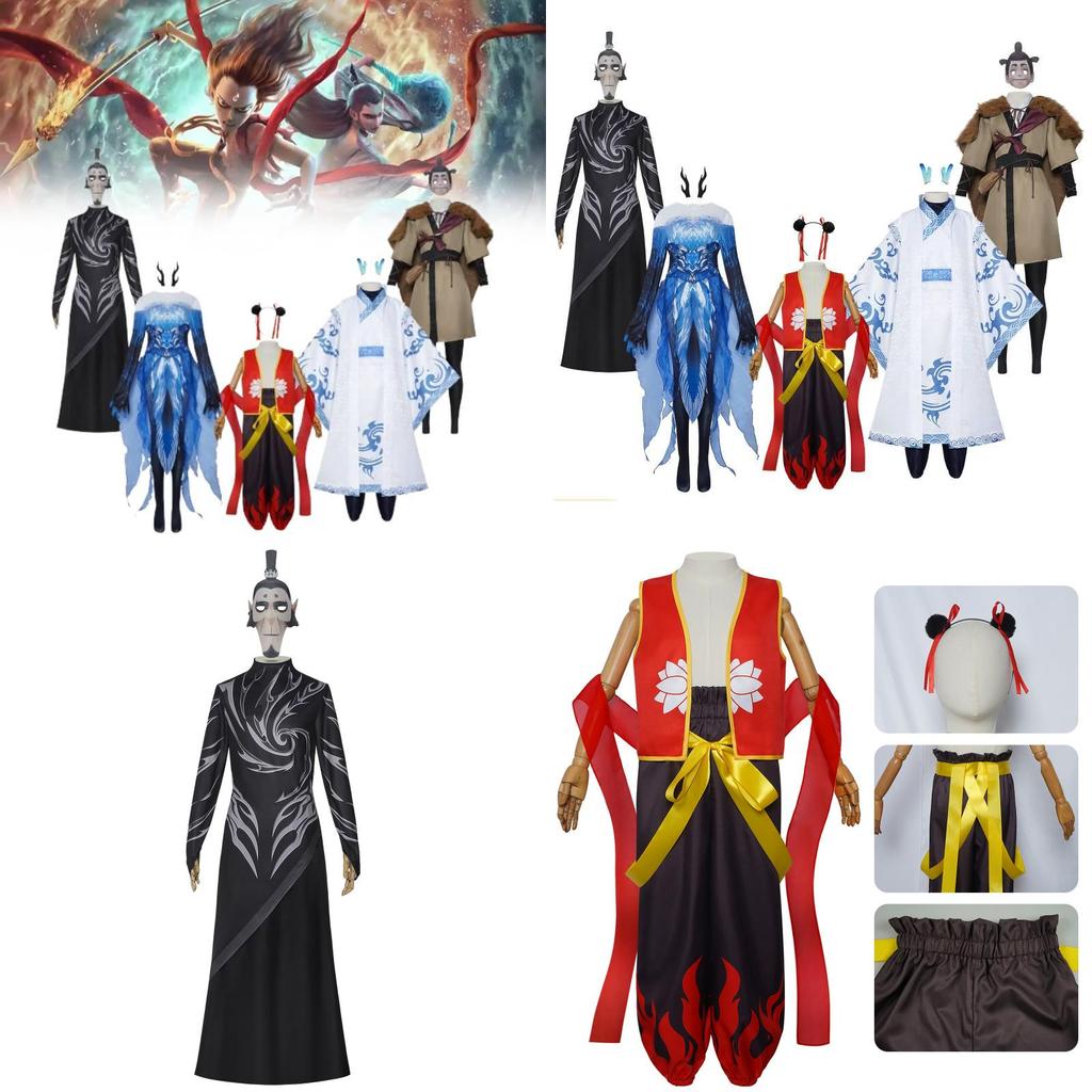 Nezha Cosplay Costume For Anime Roleplay With Soft Spandex Fabric For Teens And Adults