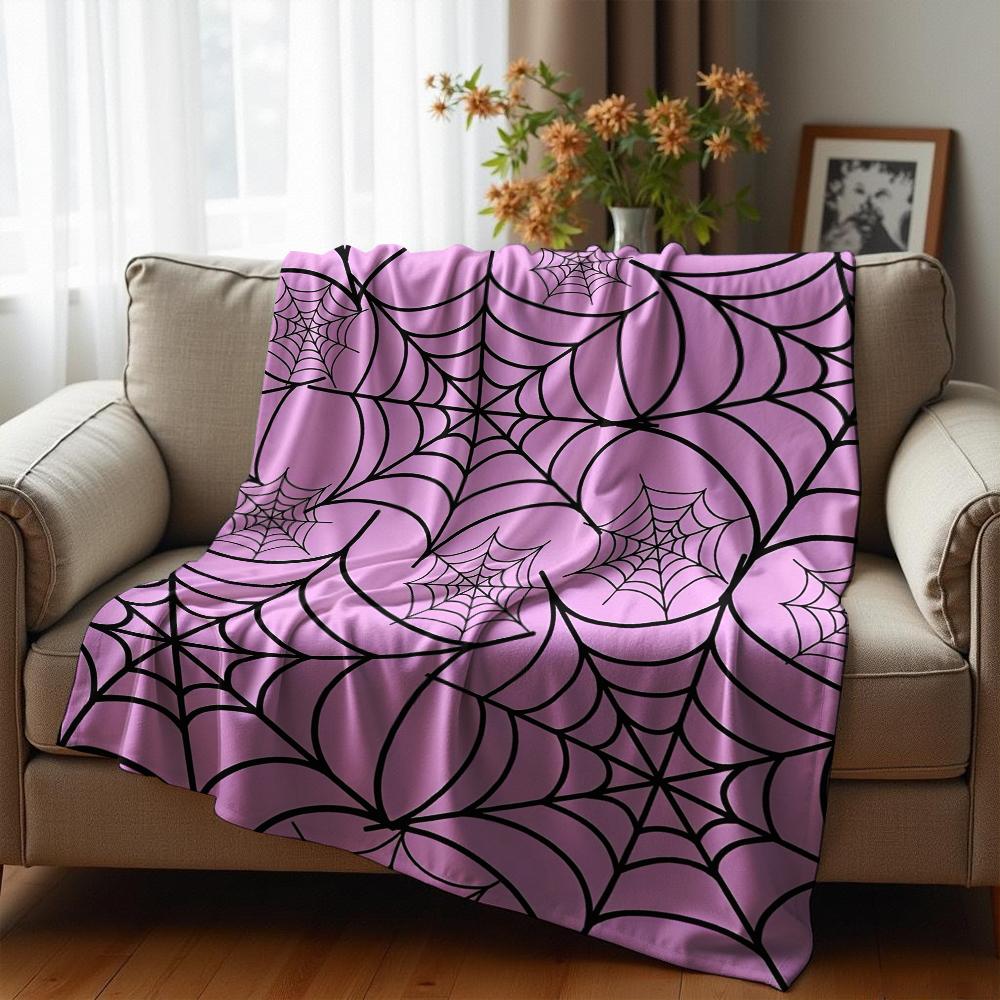 Pink Skull Rib Floral Galaxy Soft Flannel Blanket Breathable Warm Throw for Office Car Sofa Kids Room Birthday Xmas Gift