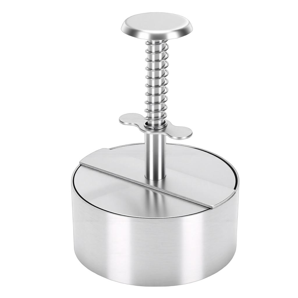 Hamburger Patty Maker 304 Stainless Steel Manual Burger Press Patty Making Mold for Beef Vegetables BBQ 10.15cm 4in