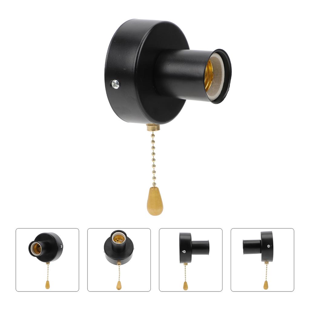 Ceiling Bedside Light Switch Wire The Lamp Holder with Pull Chain Stainless Steel Pullswitch