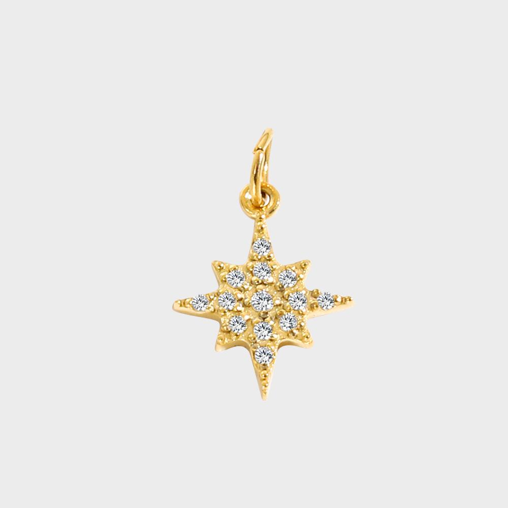 CARLIDANA New Popular Zircon Heart Symbol Number Charms Stainless Steel 18K Gold Plated DIY Jewelry Pendant for Bracelet