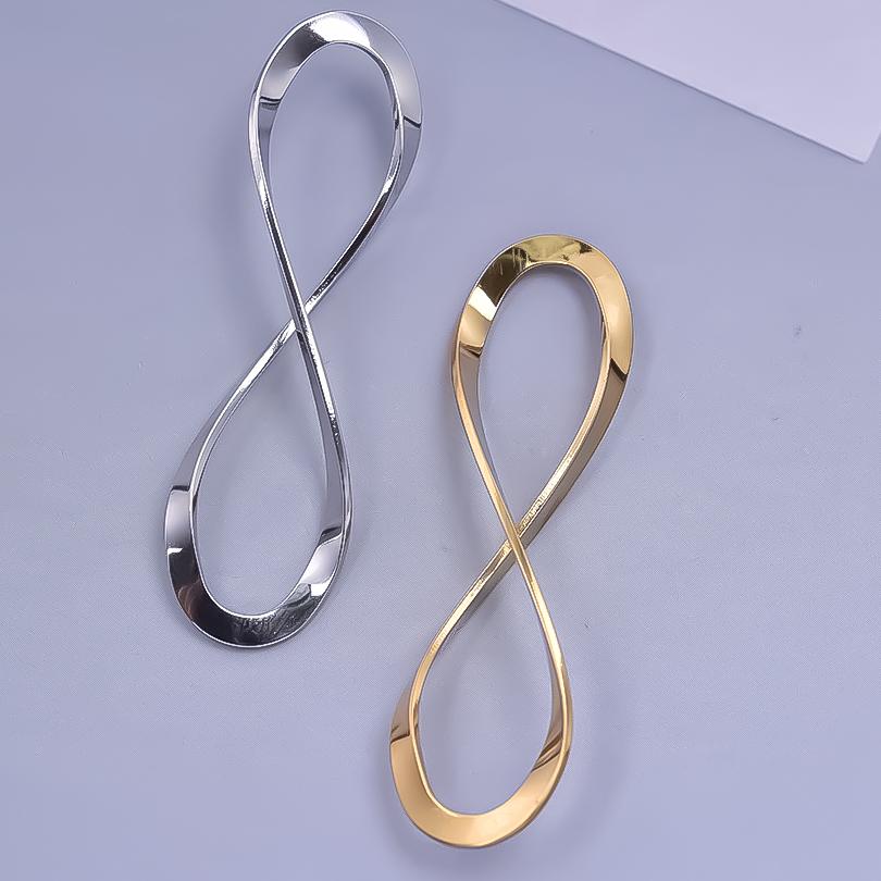 6pcs Minimally Curved Lines Vintage Stainless Steel Charms For Jewelry Making Supplies Handmade Earrings Necklace Pendant Charm