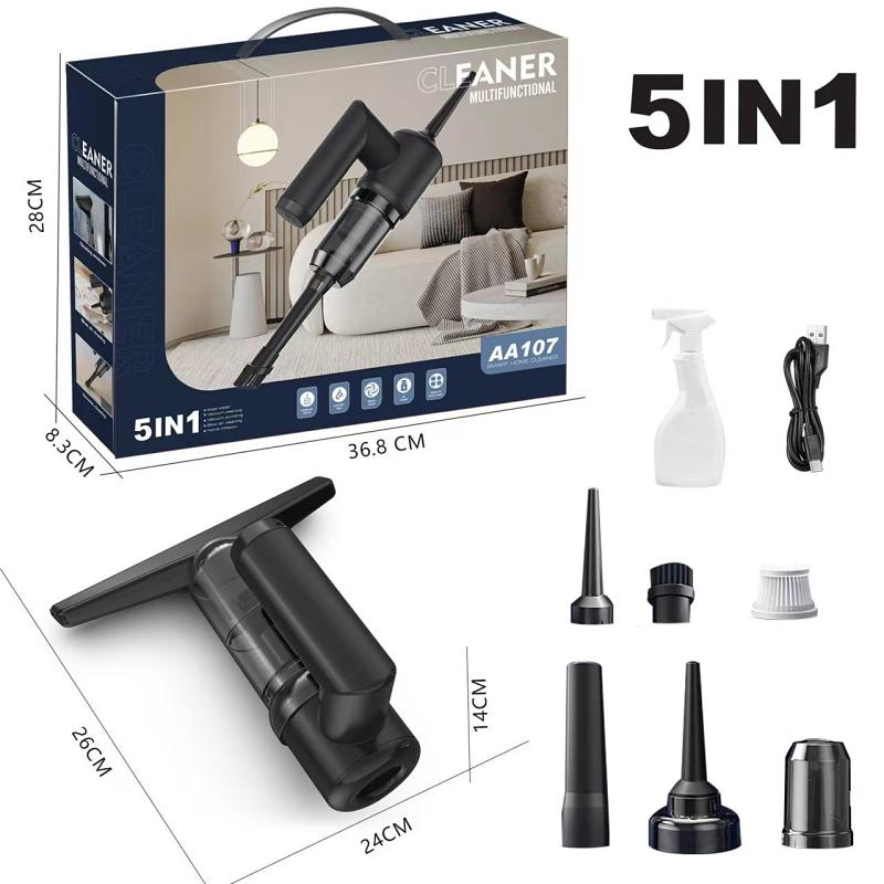 Portable Window Cleaner 5 in 1 USB Wireless Car Vacuum Cleaner Multifunction HandHeld Cordless Carpet Glass Vacuum Cleaning Tool