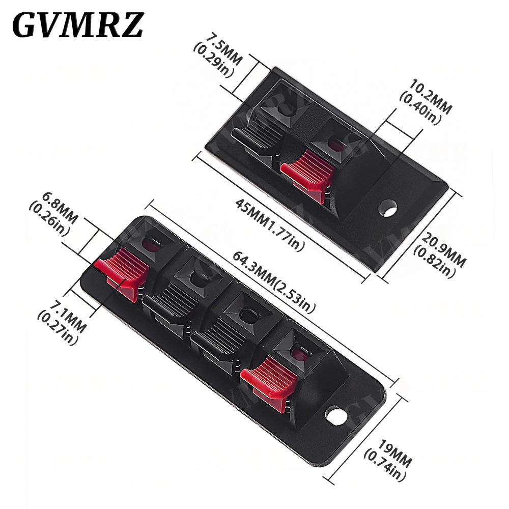 5PCS Plastic 2/4/6/8/12 Positions Connector Terminal Push In Jack Spring Load Audio Speaker Terminals Breadboard Clip WP2 -4 -1