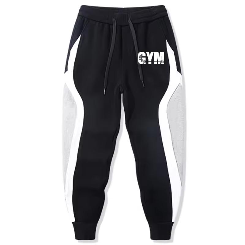 

Мужская мода Принт Повседневные брюки Мужские Уличные Шнурок Спортивные Свободные Джоггеры Пэчворк Бег Тренировка Флисовые Джоггеры 4XL чёрный