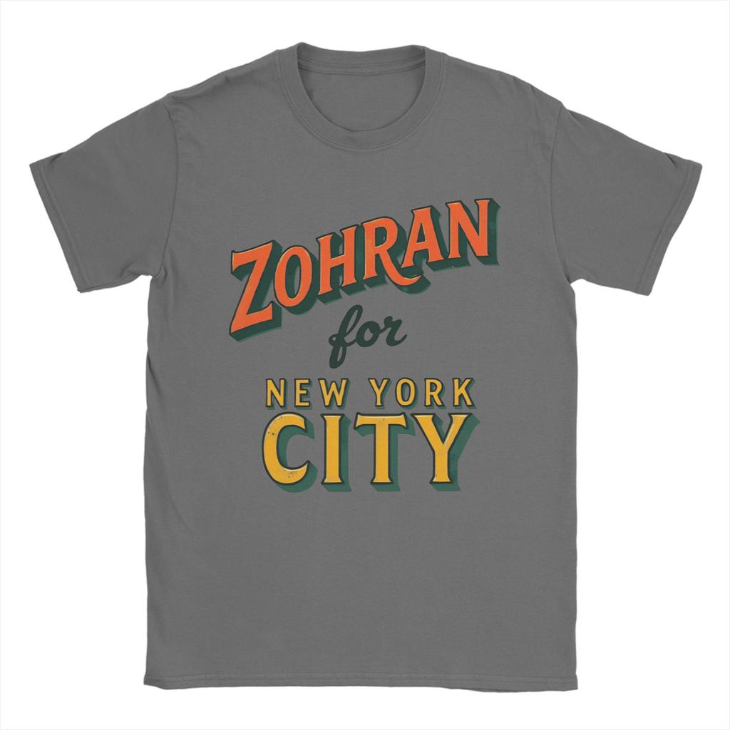 Men T-Shirt Zohran Mamdani Novelty 100% Cotton Tee Shirt Short Sleeve  T Shirt Round Collar Clothing Gift Idea