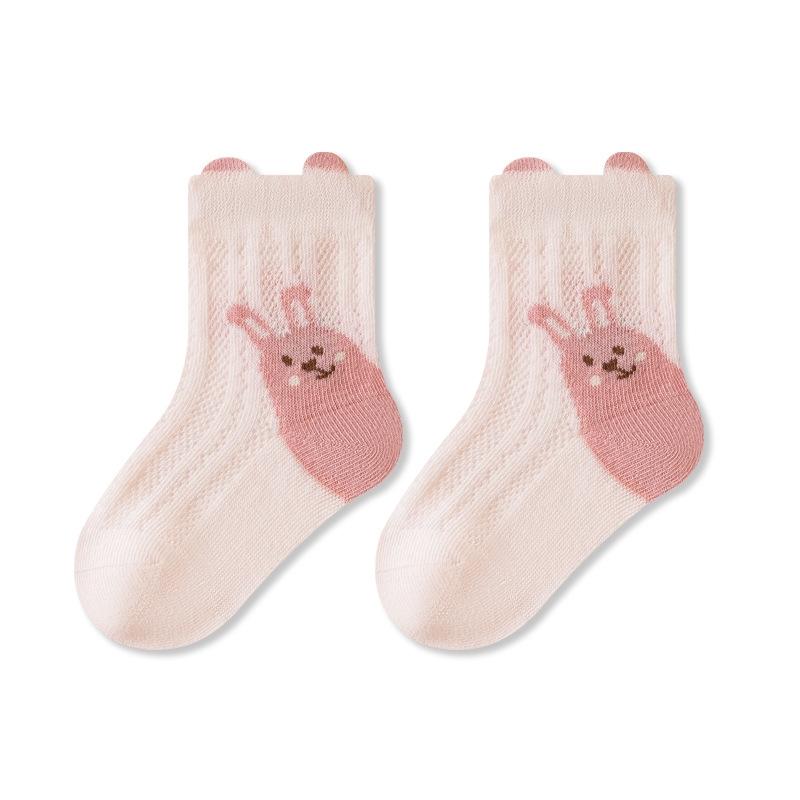 Cute Cartoon Animal Baby Socks Summer Thin Mesh Infant Socks Breathable Cotton Toddler Socks for Boys Girls