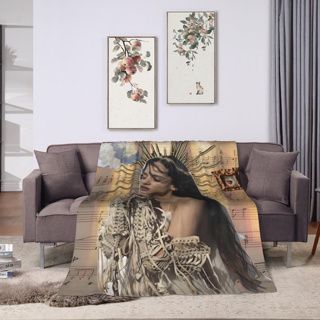 Rosalia Lux  Warm Soft Blanket  Picnic Plush Bedding Throws Fluffy Home Decor Flannel Bedspread Sofa Bed Cover