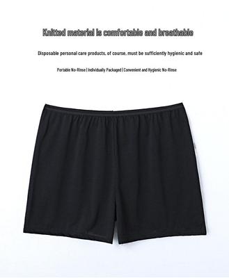 Unisex Black Cotton Disposable Boxer Briefs for Hotels and Bathhouses