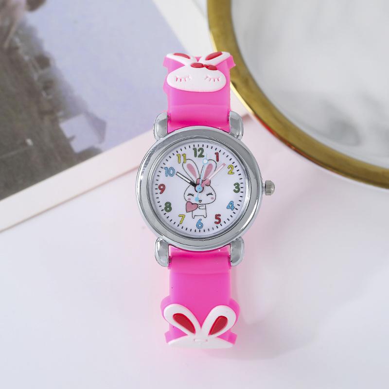 Cute Rabbit Multicolor Children'S Silicone Watch
