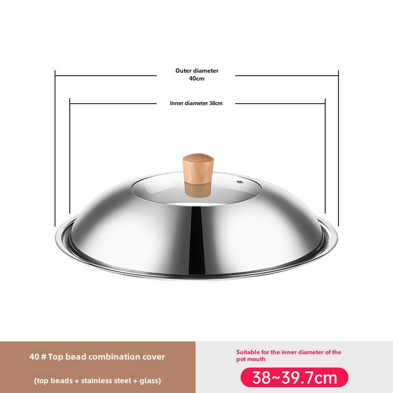 Universal Tempered Glass Pot Lid, Transparent, Heat Resistant, Fits 14-34cm Cookware