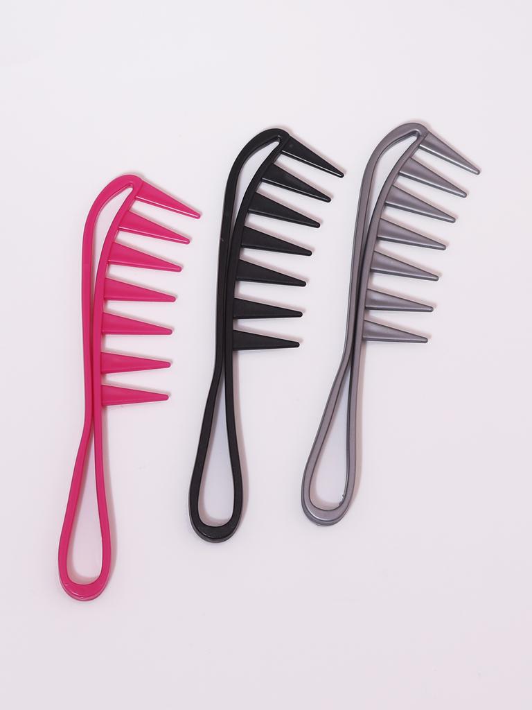 Plastic Thickened Salon Wide Toothed Comb Professional Hair Styling Brush Hair Salon Anti Tangle Comb Special for Real Hair Wigs