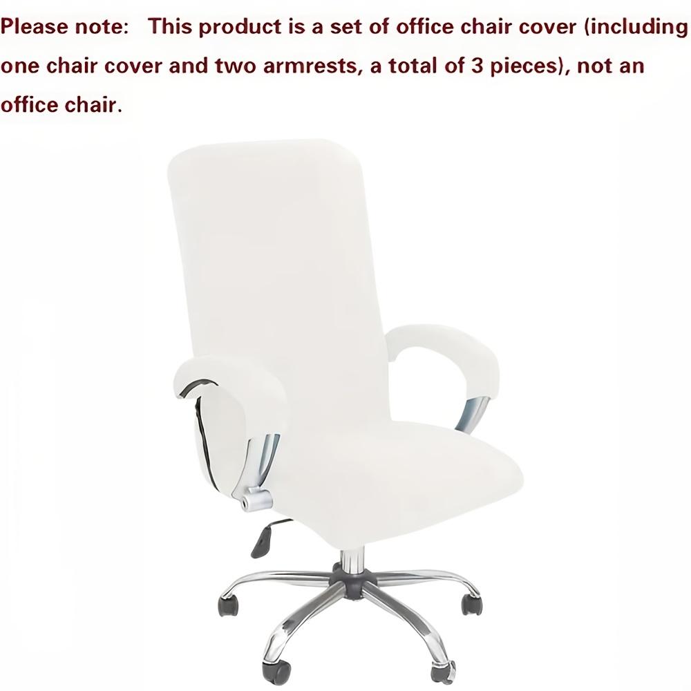

1PC XL Velvet Office Computer Desk Chair Covers Armchair Protector Elastic Cafe Cinema Armchair Case Removable Office Chair білий