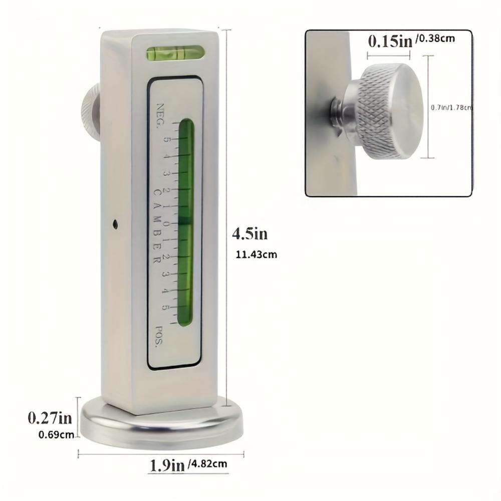 Inclinometro Magnetico per Allineamento Ruote, Strumento di Livellamento, Regola Inclinazione Caster Convergenza, Adatto per Auto, Camion e Camper