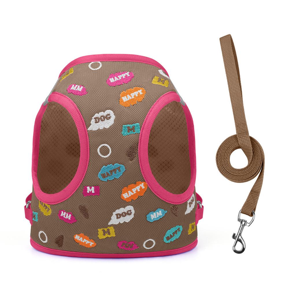 New cat leash cute small and medium-sized dog chest strap vest type pet chest back anti-break free full package