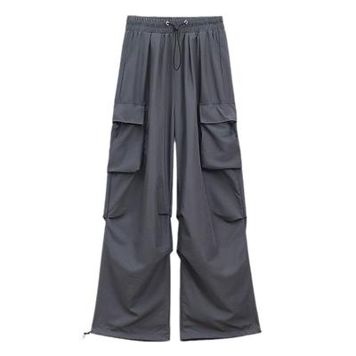 New American High-waist Casual Pants for Spring and Summer, Slim Fit Work Pants Pocket Trousers