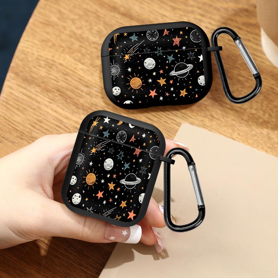 Case For Airpods Pro3 2 3 1 Pro 4 Pro2 Earphone Cases Cover Planet Moon