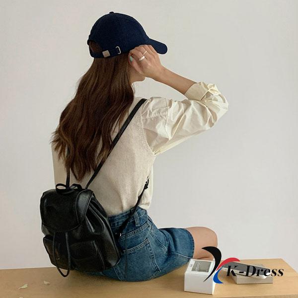 Rucksack mit Kordelzug, glänzende Tasche, Mini-Riemen, Leder, Mini-Tasche