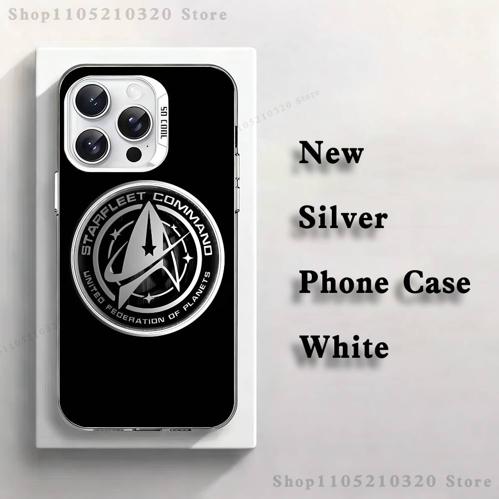 S-Star T-Trek Ships Phone Case For iPhone 17,16,15,14,13,12,11,Mini,Pro,E,MAX White Matte Silicone Whtie Cover