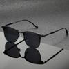 Sunshade Metal Antique Mirror Sunglasses, A New Style of Fashionable and Universal Half-frame Sunglasses, Stylish Square Sunglasses