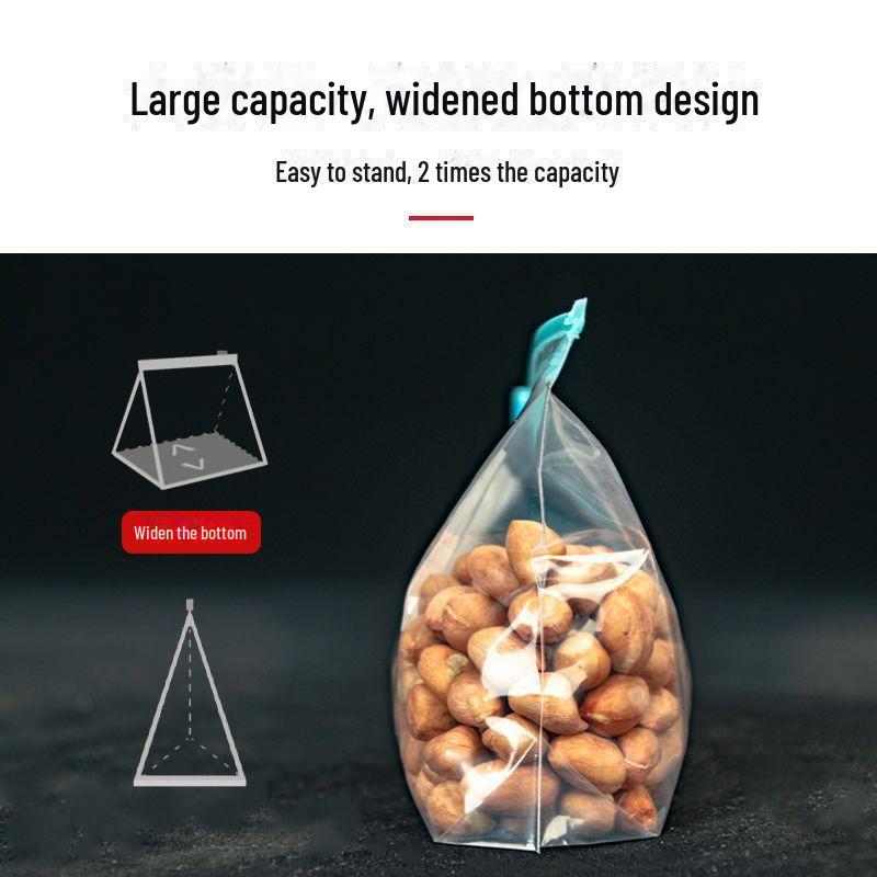 Food Grade Self-Sealing Storage Bags - Slide Lock, Fresh-Keeping Plastic for Household & Refrigerator Use