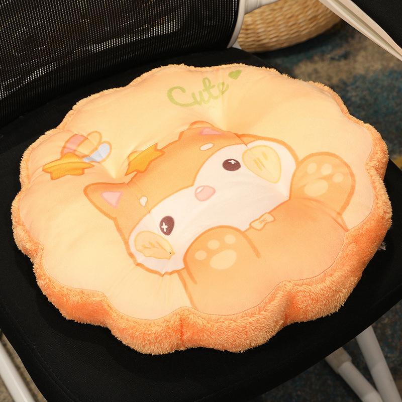 Girl Heart Cute Children'S Chair Seat Cushion Student Classroom Plush Warm Fart Cushion Winter Office Backrest Chair Cushion