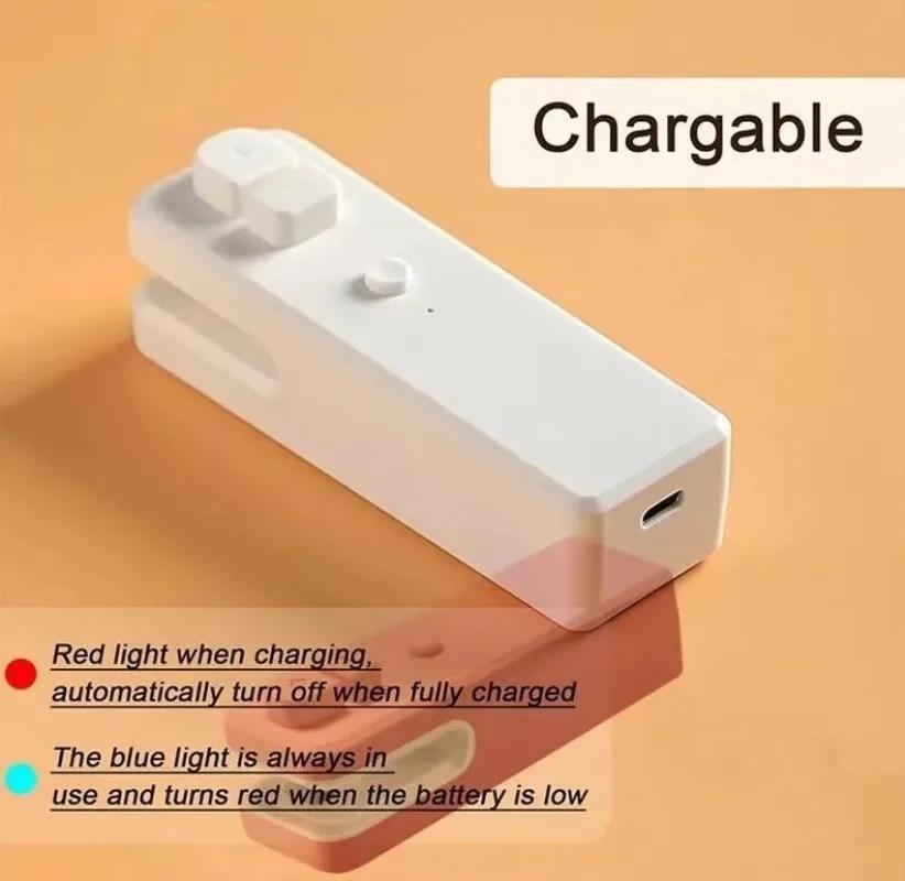 Mini Plastic Bag Sealer 2 in 1 Snacks Bag Sealing and Cutting Machine Portable Rechargeable Sealer for Food Packing Bag Home Use