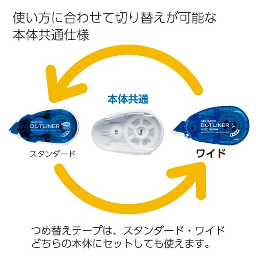 KOKUYO Tape Glue Glue Dot Liner Wide Body Ta-DM400-20 Body Size: H34xw97xd50mm/acid Free/55g