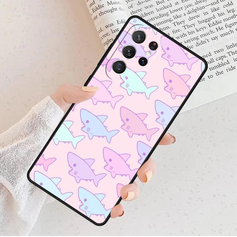 Cartoon Sharks Phone Case For Samsung Galaxy S25 S23 S30 S8 S21 S20 FE S24 S22 Note 10 20 Plus lite Ultra Galaxy Note10