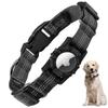 Airtag Dog Collar, Reflective Air Tag Dog Collar For Apple Airtags - Adjustable Durable Heavy Duty Dog Collar With Airtag Holder